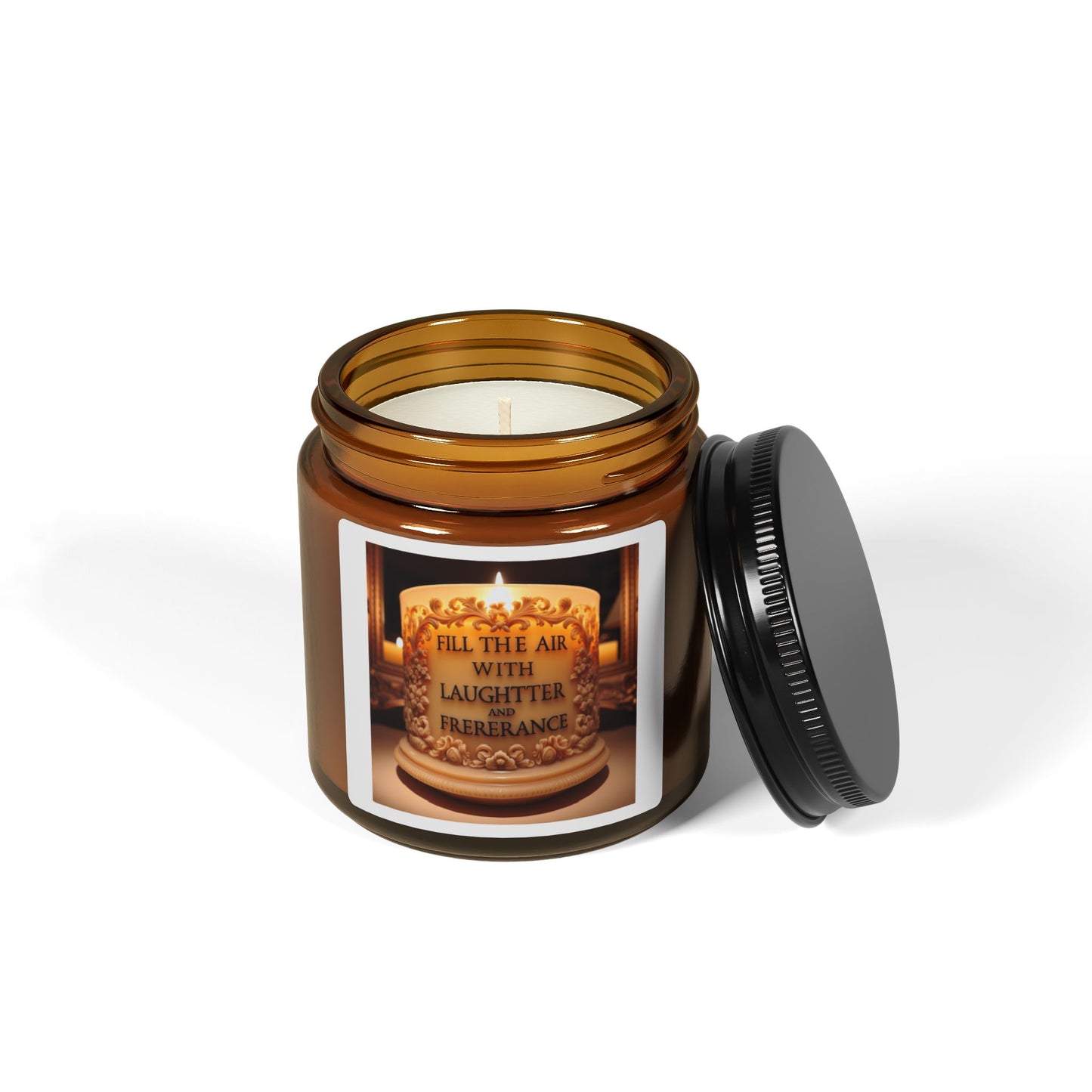 Scented Soy Candle (Multi-Size, Amber Jar)